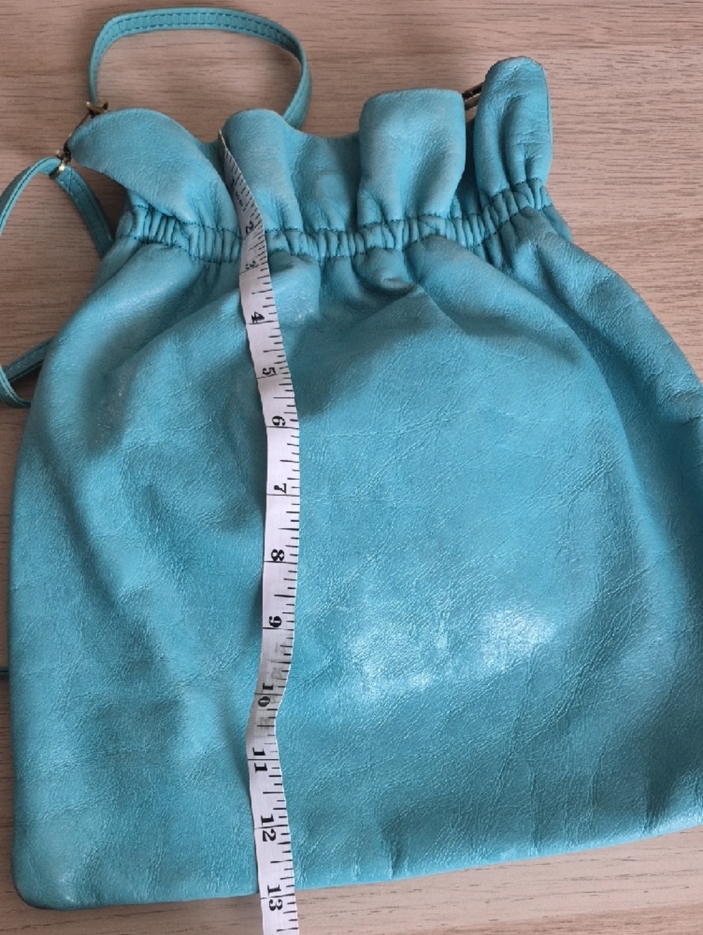 HOBO Turquoise Drawstring Shoulder Bag - Picture 7 of 8